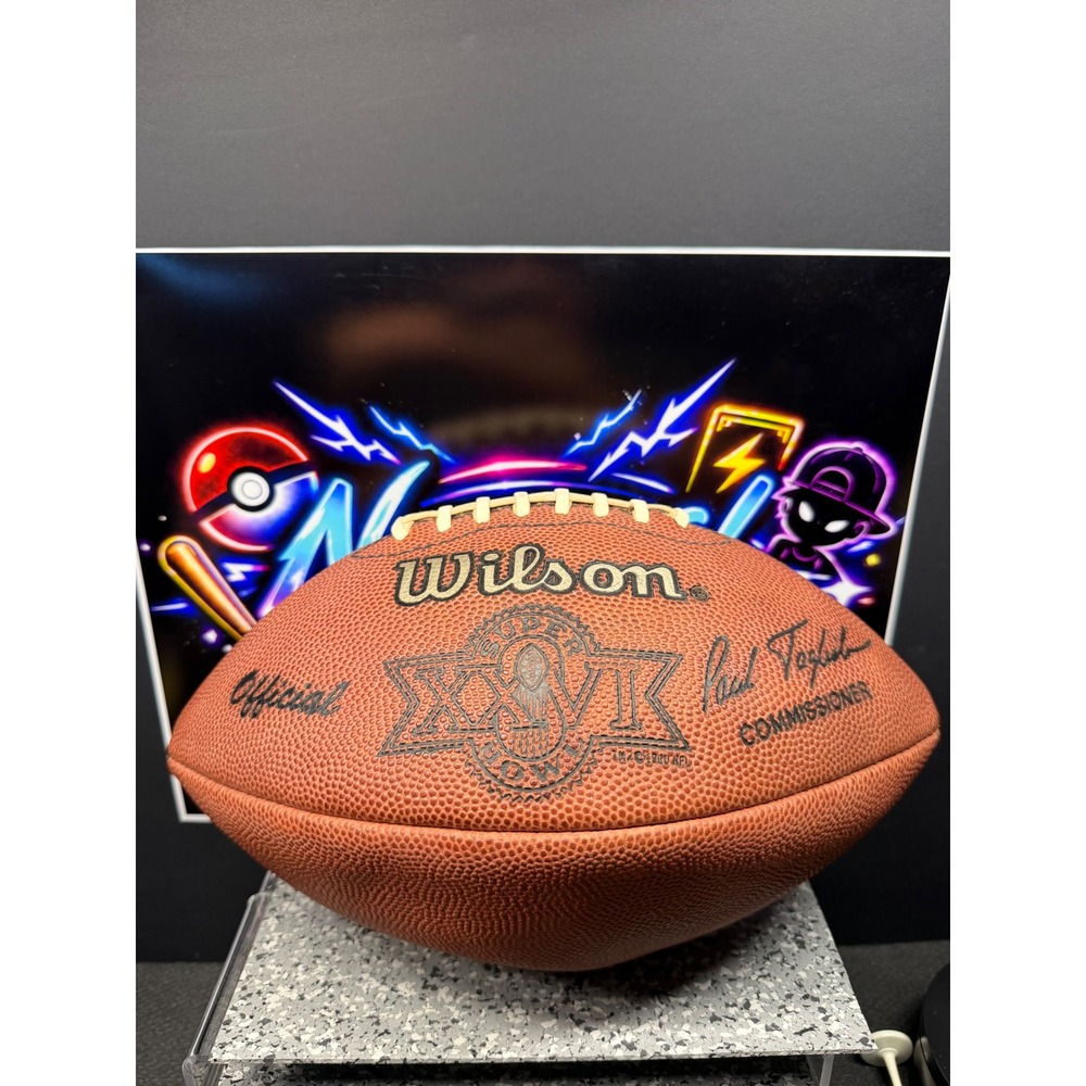 Wilson NFL Super Bowl XXVI Official Football Redskins vs Bills 1992 DISPLAY ONLY